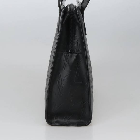 SAINT LAURENT Shoulder Bag PVCCanvas Black Gold Auth yk15945 - Picture 4 of 16